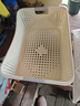 名创优品同款 杂物收纳筐塑料桌面收纳盒厨房橱柜零食玩具整理筐 奶油色高款特大号 实拍图