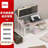 得力(deli) 金属网纹办公笔筒 多功能四格办公抽屉式桌面收纳盒摆件 办公用品 白色PK150 实拍图