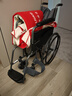 鱼跃(yuwell)轮椅车H051折叠老人轻便旅行手推车钢管免充气胎代步车 实拍图