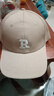 【热巴同款】加大棒球帽帽子男女大头围显脸小春夏字母百搭棒球帽 刺绣款-卡其 实拍图