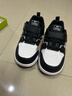江博士秋季简约拼色板鞋 男女儿童学步鞋 时尚休闲儿童运动鞋 黑/米 28 脚长约16.9-17.4 实拍图