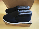 通云达冬季老北京棉鞋男加绒加厚保暖防滑东北爸爸休闲中老年布鞋一脚蹬 东北高帮加绒大棉鞋 42 (260mm) 实拍图