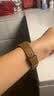 ROMISS适用于iwatch苹果手表表带apple watch S11/10/9/8/7表带意大利荔枝纹真皮腕带高级感轻奢手表链 琥珀棕（小蛮腰女款） (S) 40/41/42表盘通用-银色表扣 实拍图
