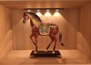 RWTW马年摆件马到成功摆件珐琅彩合金工艺品办公室玄关装饰送开业礼物 珐琅彩皇室骏骑唐马（大号啡色） 实拍图