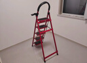 星奇堡 家用梯子工程梯折叠多功能人字梯伸缩室内加厚两用梯子 加厚五步梯-红色 实拍图