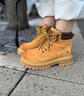 骆驼（CAMEL）【山丘】马丁靴女秋冬季新款复古短靴时尚女士大黄工装靴子 L25W307145土黄 37 实拍图