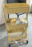 宜家（IKEA）拉斯克家居小推车三层置物架移动茶水桌客厅咖啡桌厨房储物收纳架 【升级款】米色黄色大号 35*45*77cm 实拍图