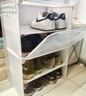 蔻丝（ColesHome）鞋柜家用门口进门一体靠墙极窄小鞋架子简易多层宿舍租房门外走廊 【精选 餸雨伞挂钩】1列4层-白色 实拍图