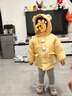 嘟嘟家儿童棉服防风秋冬男童加厚外套女童棉袄连帽保暖宝宝衣服冬季童装 黄色 100 实拍图