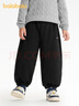 巴拉巴拉童装儿童长裤男童女童宝宝束脚裤子秋冬宽松百搭休闲裤 黑色90001 110 cm 实拍图