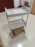 小推车置物架落地卫生间多层厨房移动零食蔬菜卧室床头收纳储物架 【三层】白色送4轮 【活动中】 实拍图