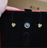 周六福小金花足金999黄金耳钉女生日礼物计价AC090379  一对 约0.67g 实拍图