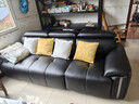 卡尔适黑色真皮沙发客厅2025新款小户型调节大象耳朵意式直排沙发花弄影 【云端舒适坐感】2.5米多人位 【S级头层黄牛皮】豪华版 实拍图