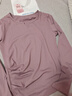 徽昂瑜伽服女运动服长袖t恤紧身速干衣健身服上衣V领褶皱收腰果紫XL 实拍图