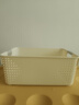 名创优品同款 杂物收纳筐塑料桌面收纳盒厨房橱柜零食玩具整理筐 奶油色高款特大号 实拍图