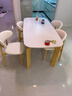 冬熊大象腿餐桌原木奶油风实木岩板餐桌家用桌子日式小户型 1.6米餐桌+椅*4（原木/贝壳椅） 【进口白蜡木】纯白色哑光桌面 实拍图