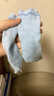 全棉时代儿童袜子7A抗菌婴幼儿宝宝纯棉中筒袜 蓝白蓝 16-18cm 实拍图