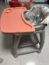 宝宝餐椅家用同款肯德基婴儿餐椅可调高度吃饭餐桌多功能学坐椅子 粉色-双餐盘+坐垫+置物袋+轮子 实拍图