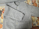 优衣库女装男装仿羊羔绒摇粒绒休闲开衫长袖宽松外套冬新款479616 02 浅灰色 L /160/88A 实拍图