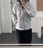 优衣库男装女装连帽拉链运动开衫长袖外套休闲卫衣25新款479800 05 天灰色 M 实拍图
