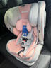 Heekin德国 儿童安全座椅汽车用0-4-12岁婴儿宝宝360度旋转ISOFIX硬接口 尊享粉(遮阳棚+上拉带+侧保护) 实拍图