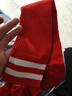 卡尔美（KELME）儿童长筒足球袜加厚毛巾底防滑比赛训练运动高筒袜子青训 红色 实拍图