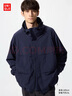 优衣库男装女装防风连帽外套/夹克户外休闲25秋冬新款478231 69 藏青色 S 实拍图