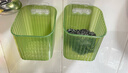 【热销百万】厨房壁挂式姜蒜收纳盒可沥水生姜蒜头置物架挂篮浴室 墨绿色【大号】+【贴片】二个装 实拍图