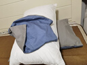 海澜之家（HLA） 全棉枕套 水洗棉枕头套儿童成人学生枕套学生枕芯套枕套床上用品 【纯棉透气不掉色】宝石蓝+浅灰 一对装 实拍图