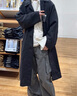 优衣库男装女装羊毛羊绒混纺长大衣外套/25新款478285 09 黑色 XL /180/108B 实拍图