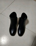 蜘蛛王女鞋妈妈棉鞋女2025冬季保暖加绒短靴中老年棉鞋皮鞋女 黑色 36 实拍图