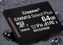 金士顿（Kingston）64GB TF（MicroSD） 存储卡 U1 A1 V10 内存卡 读速100MB/s 适配无人机/运动相机/switch/监控 实拍图