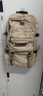 新潮代背包男超大容量出差旅行包帆布男士休闲双肩包户外行李包登山包 卡其色大号【可扩容80L+带鞋仓】 实拍图