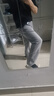 MAYBEYOND微喇牛仔裤男夏季宽松修身裤子男美式休闲长裤MN09水泥灰L 实拍图
