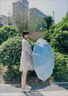 【全网爆款】手动UV折叠雨伞男女晴雨伞两用防晒遮阳黑胶伞 【新人福利】7骨 纯色随机无黑胶 实拍图