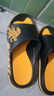 回力运动拖鞋男浴室内户外不易滑厚底凉拖鞋HL39391黑黄色43-44码 实拍图