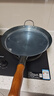 荣事达（Royalstar）章丘手工锻打铁锅圆底老式炒锅无涂层不粘炒菜锅燃气灶带盖36cm 实拍图