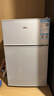 奥克斯（AUX）家用双门迷你小型冰箱 冷藏冷冻保鲜小冰箱 宿舍租房节能电冰箱 【国家补贴】BCD-24K118 基础款 银色 实拍图