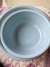 京东物流 加厚塑料洗脸盆家用洗衣服盆小面盆学生洗脚盆洗菜泡脚 蓝色 中号+大号 实拍图