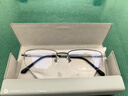 蔡司（ZEISS）镜片近视眼镜男商务半框眼睛框可配度数变色防蓝光辐射护目散光女 枪色（钛材升级款） 配跃光镜片防蓝光平光(无度数) 实拍图
