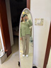鸭鸭（YAYA）佟丽娅同款轻薄羽绒服女新款冬季短款圆领内胆修身时尚薄外套男 抹茶绿【女款无领】 XL 实拍图