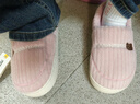 利达妮（TZLDN）厚底棉拖鞋女冬季保暖防滑家居家用室内月子鞋时尚毛毛棉鞋男冬天 款式一 36-37 (适合35-36码) 实拍图