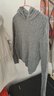 优衣库女装可机洗纽花针织连帽套头衫/25秋冬新款478871 06 铅灰色 S /155/80 实拍图