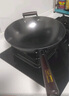华邦（HUABANG） 华邦省油锅尖底铸铁锅圆底生铁炒锅家用炒菜不粘无涂层燃气灶用 尖底(二代) 34cm 不锈钢玻璃立盖 实拍图