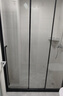 东鹏（DONGPENG）淋浴房三联动推拉门一字形卫生间隔断干湿分离玻璃浴室隔断沐浴房 雅黑缓冲1.4-1.49/2米高|极窄 升级1.0壁厚不锈钢+2cm极窄边框 实拍图