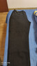 马登工装雪尼尔垂感聪明裤美式巴恩风直筒休闲裤仿灯芯绒束脚长裤子男 黑色 2XL 实拍图