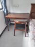 家逸实木书桌学习桌写字桌学生写字台桌子办公桌电脑桌书房家用北欧 1.0米胡桃色书桌+牛角椅-简约款 实拍图