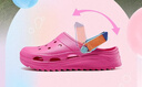 斯凯奇（Skechers）女鞋洞洞鞋凉鞋增高厚底耐磨沙滩拖鞋小怪兽包头洞洞鞋111581 黑色/多彩色/BKMT 37 实拍图