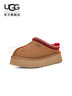 UGG秋季女士厚底Tazz塔茨乐福鞋一脚蹬懒人毛毛鞋1122553CHE|栗色36 实拍图