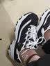 斯凯奇（Skechers）七夕女鞋夏季小白鞋蕾丝休闲运动熊猫鞋黑色增高厚底老爹鞋 黑色/白色/BKW 39 尺码偏大，建议选小半码 实拍图